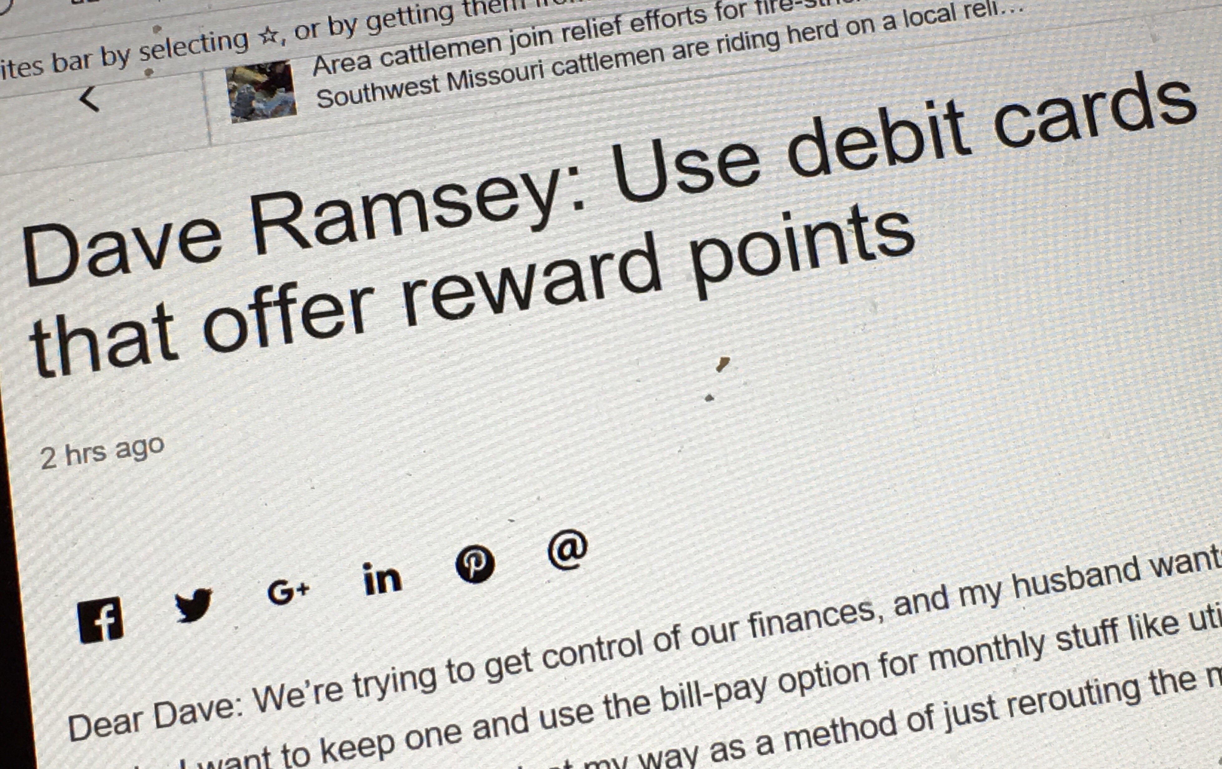 dave ramsey article